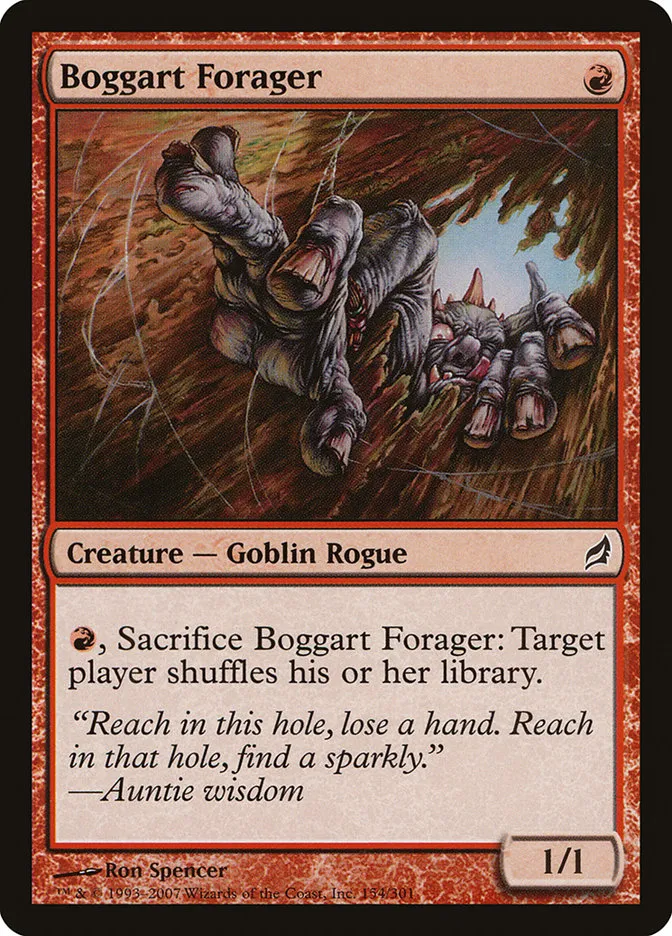 2007 Lorwyn Boggart Forager common #154 common card image