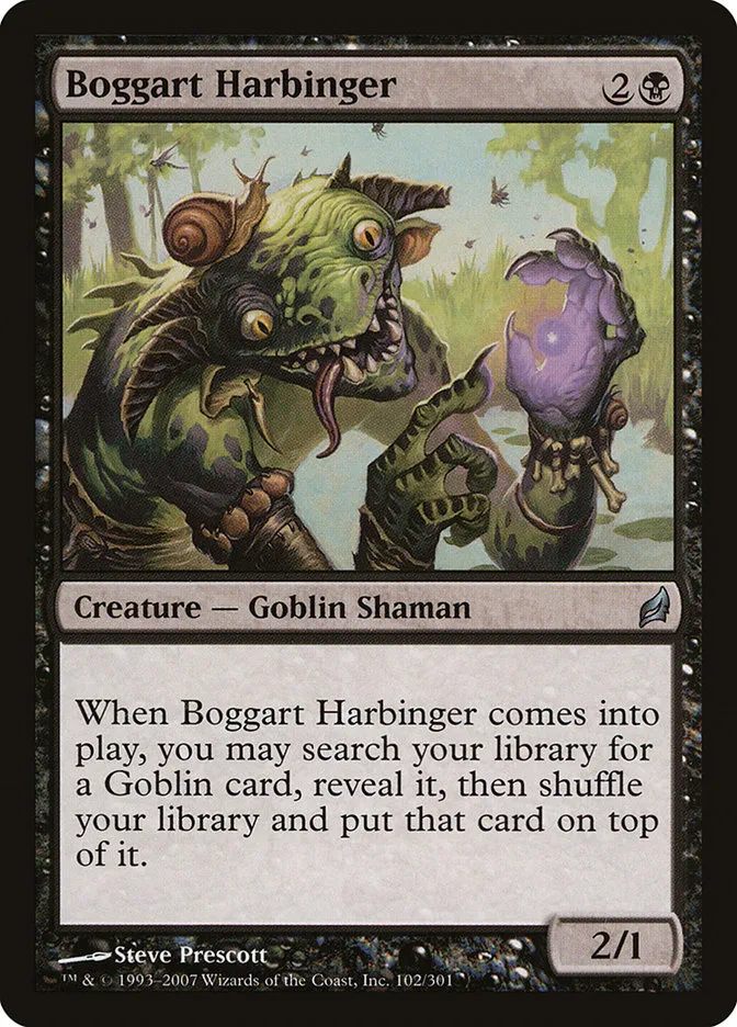 2007 Lorwyn Boggart Harbinger uncommon #102 uncommon card image