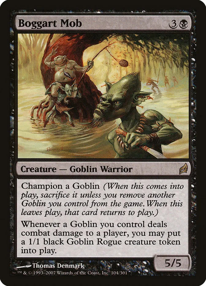 2007 Lorwyn Boggart Mob rare #104 rare card image