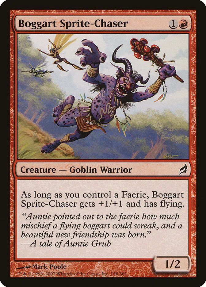 2007 Lorwyn Boggart Sprite-Chaser common #156 common card image