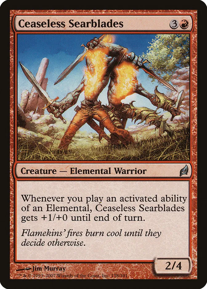 2007 Lorwyn Ceaseless Searblades #158 uncommon card image
