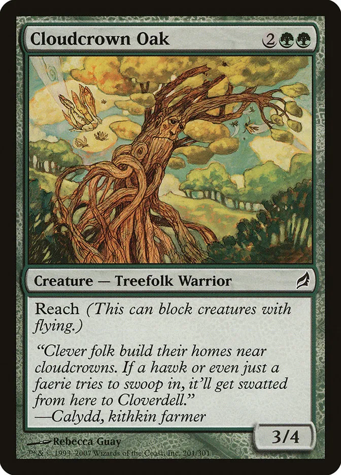 2007 Lorwyn Cloudcrown Oak common #201 common card image