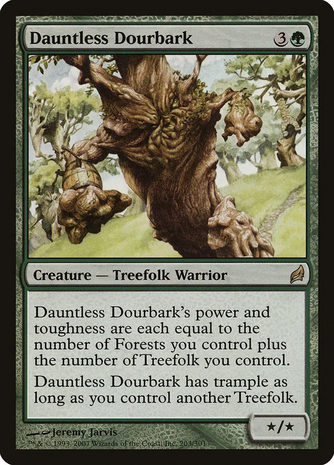 2007 Lorwyn Dauntless Dourbark rare #203 rare card image