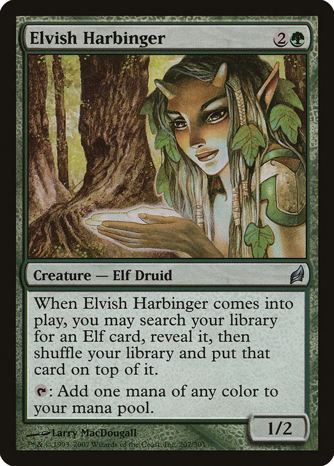 2007 Lorwyn Elvish Harbinger uncommon #207 uncommon card image