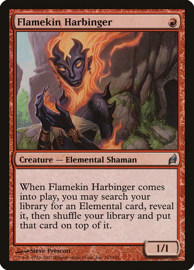 2007 Lorwyn Flamekin Harbinger uncommon #167 uncommon card image