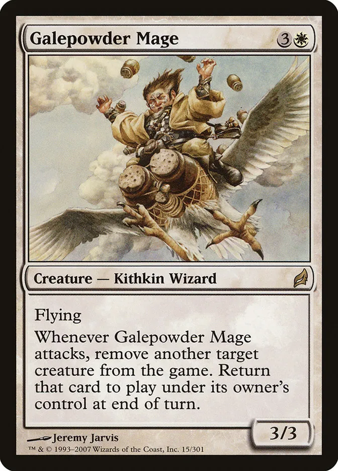2007 Lorwyn Galepowder Mage rare #15 rare card image