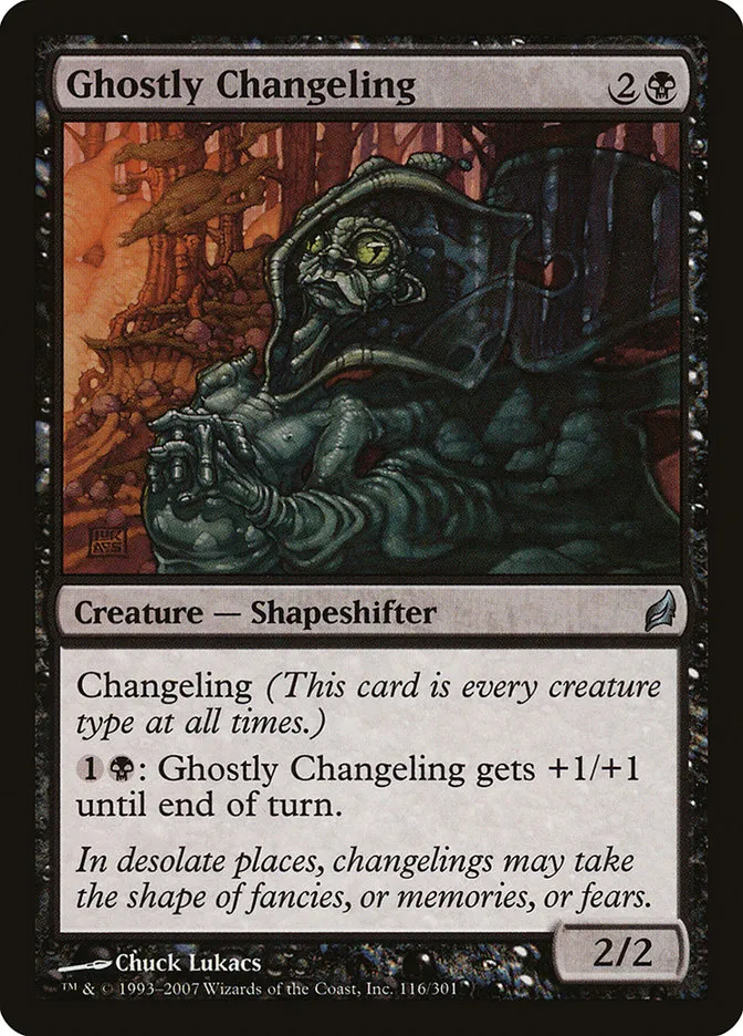 2007 Lorwyn Ghostly Changeling #116 uncommon card image