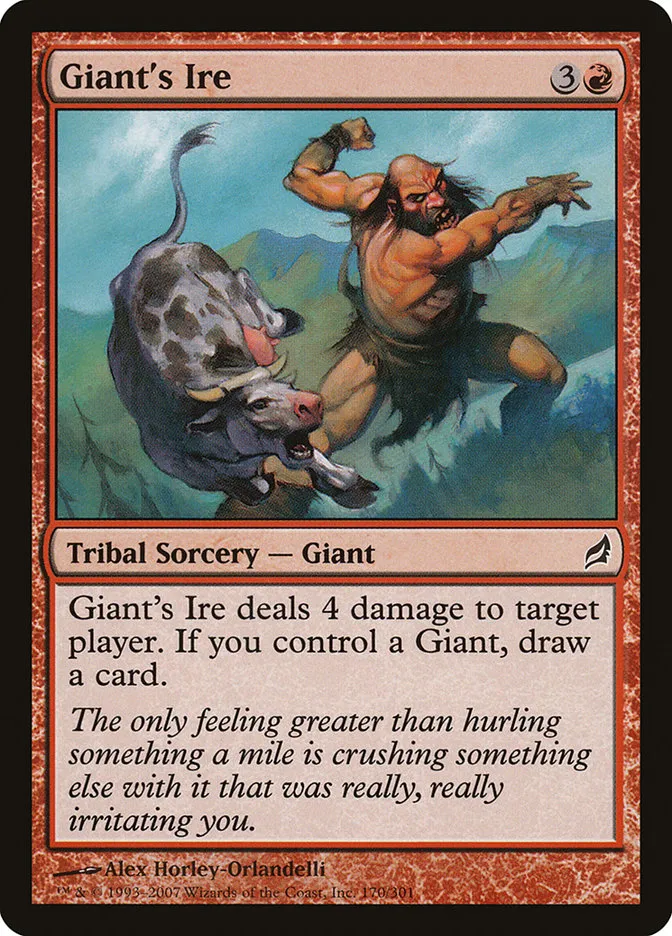 2007 Lorwyn Giant's Ire common #170 common card image