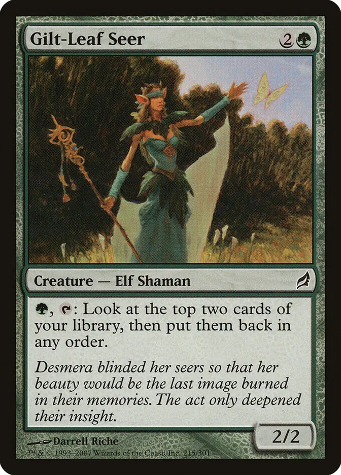 2007 Lorwyn Gilt-Leaf Seer common #215 common card image