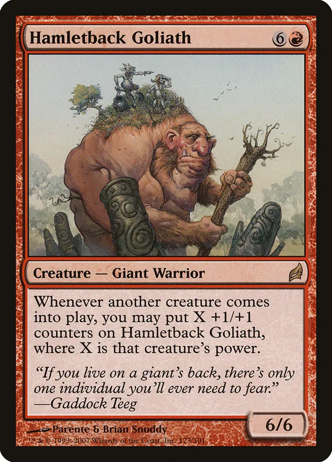 2007 Lorwyn Hamletback Goliath #173 rare card image