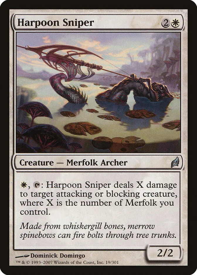2007 Lorwyn Harpoon Sniper uncommon #19 uncommon card image