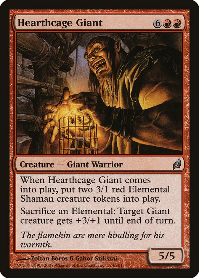 2007 Lorwyn Hearthcage Giant uncommon #174 uncommon card image