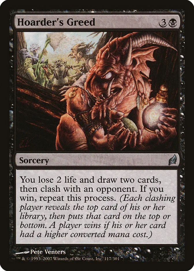 2007 Lorwyn Hoarder's Greed #117 uncommon card image