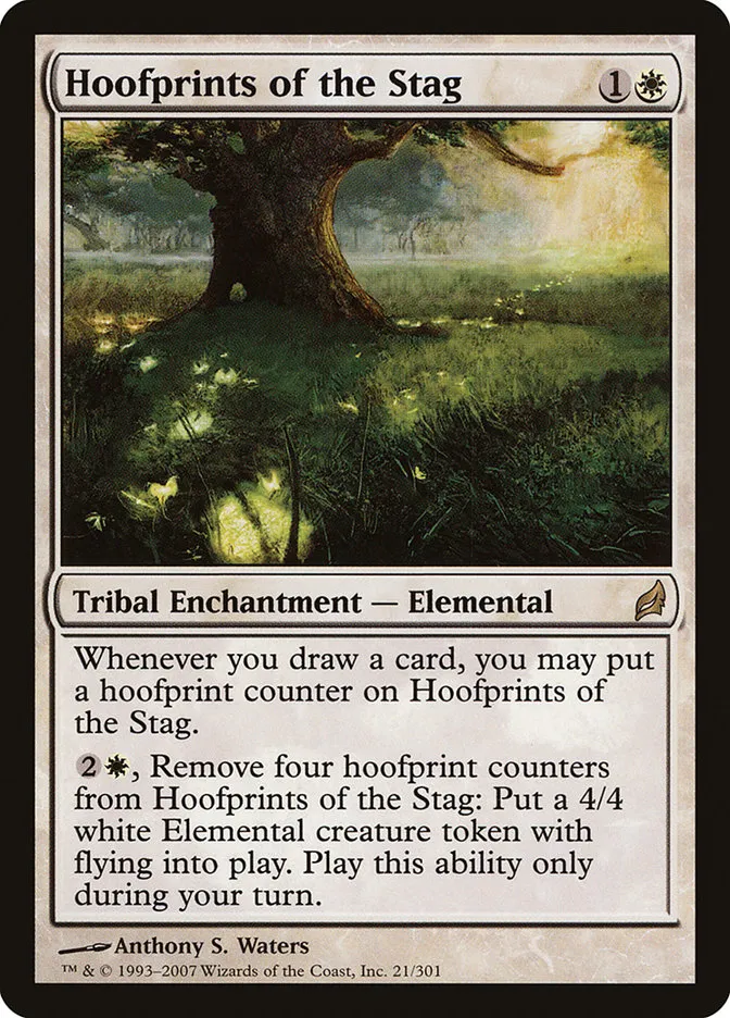 2007 Lorwyn Hoofprints of the Stag #21 rare card image
