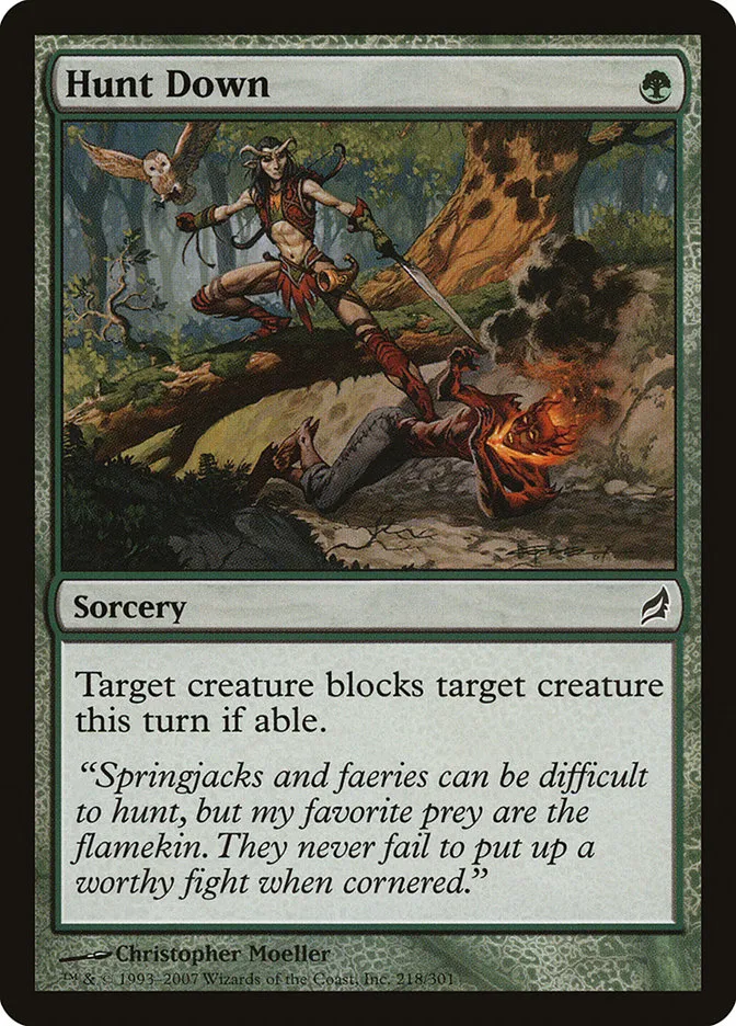 2007 Lorwyn Hunt Down common #218 common card image