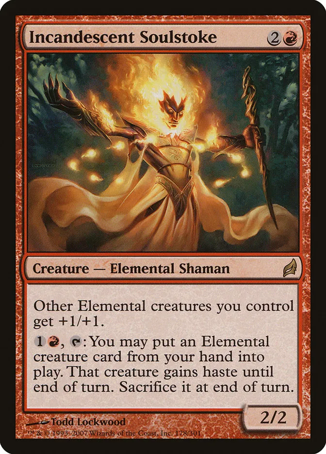 2007 Lorwyn Incandescent Soulstoke #178 rare card image