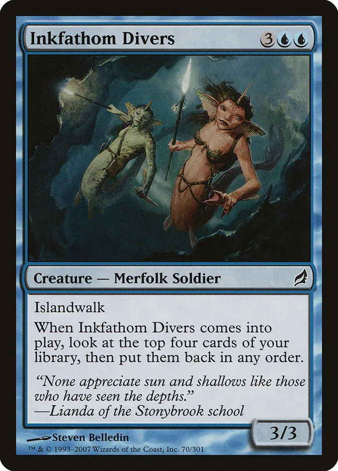 2007 Lorwyn Inkfathom Divers common #70 common card image