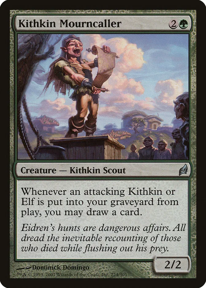 2007 Lorwyn Kithkin Mourncaller uncommon #224 uncommon card image