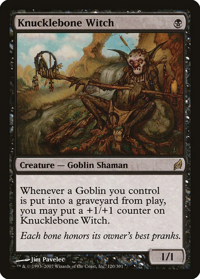 2007 Lorwyn Knucklebone Witch rare #120 rare card image