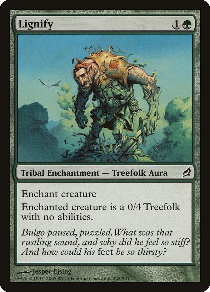 2007 Lorwyn Lignify common #228 common card image