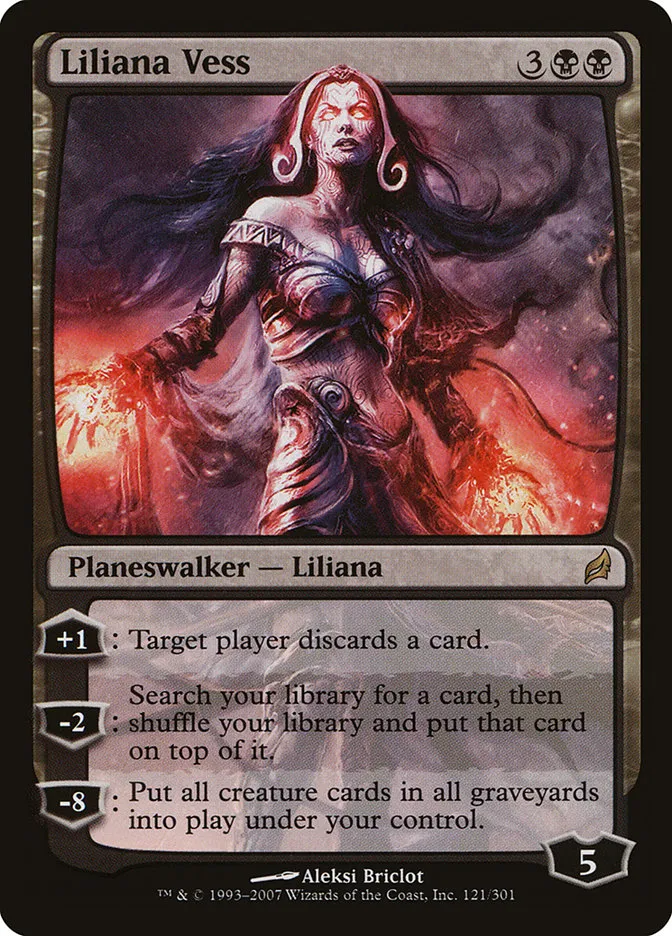 2007 Lorwyn Liliana Vess rare #121 rare card image
