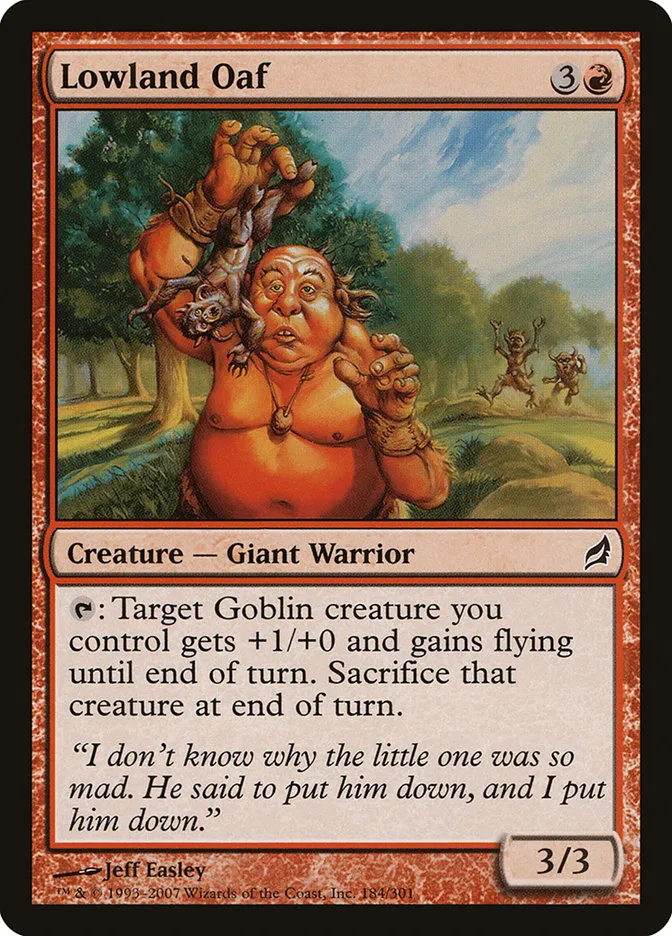 2007 Lorwyn Lowland Oaf common #184 common card image