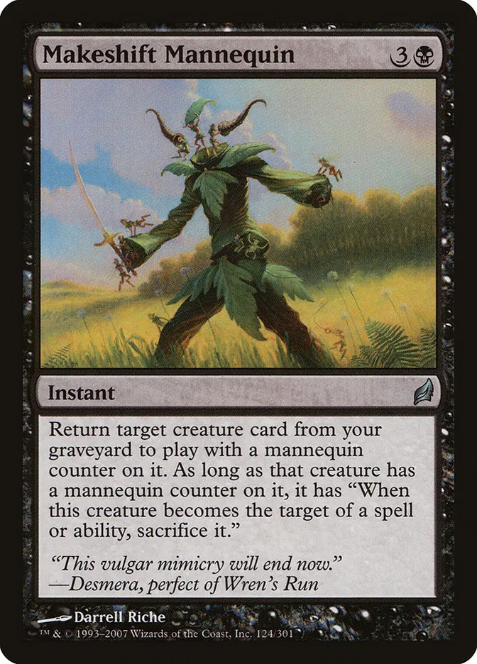 2007 Lorwyn Makeshift Mannequin uncommon #124 uncommon card image