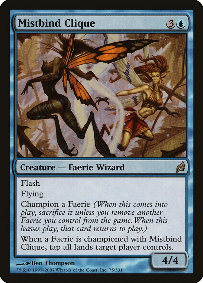 2007 Lorwyn Mistbind Clique [Foil] rare #75 rare card image