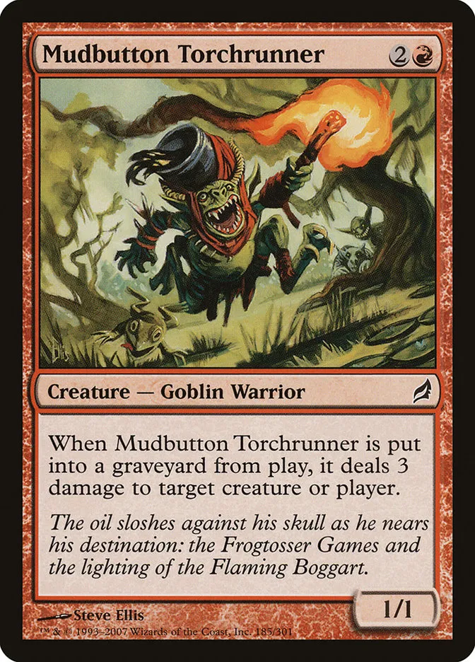 2007 Lorwyn Mudbutton Torchrunner common #185 common card image