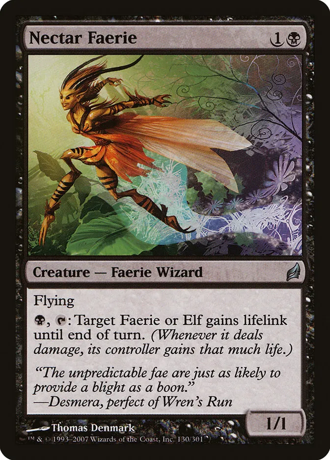 2007 Lorwyn Nectar Faerie uncommon #130 uncommon card image