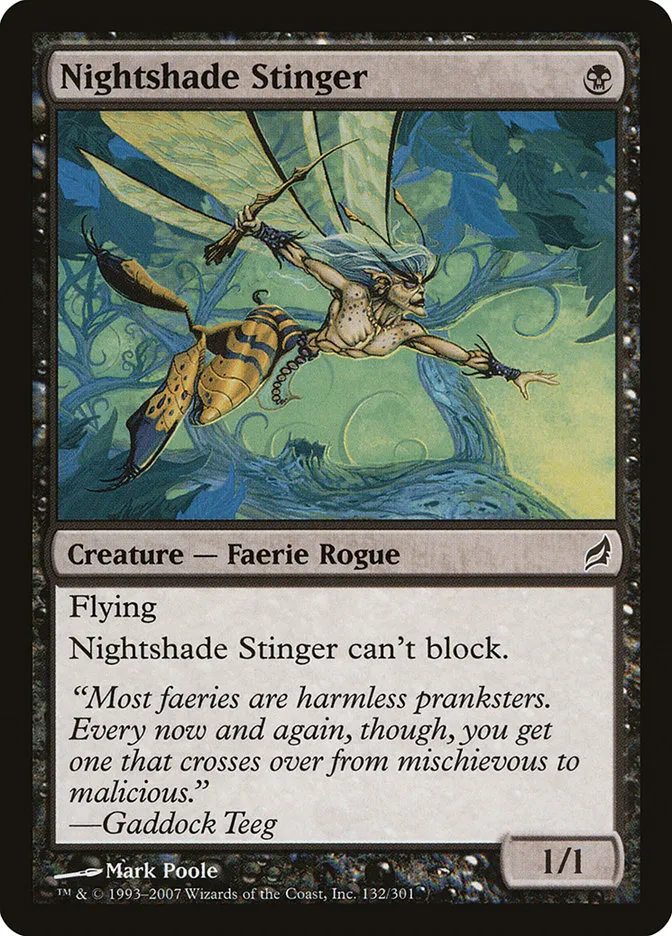 2007 Lorwyn Nightshade Stinger common #132 common card image