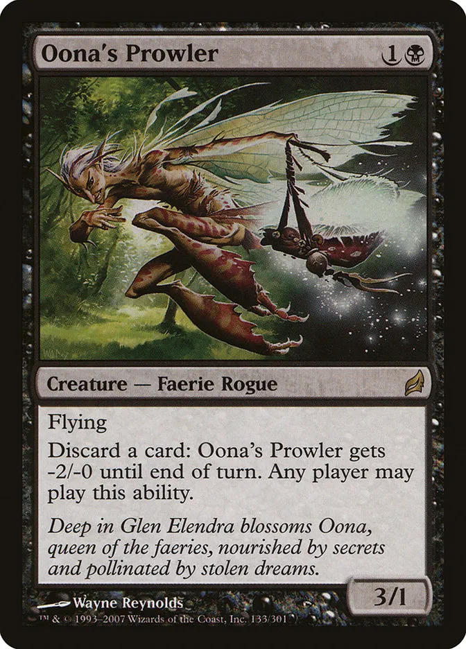 2007 Lorwyn Oona's Prowler rare #133 rare card image