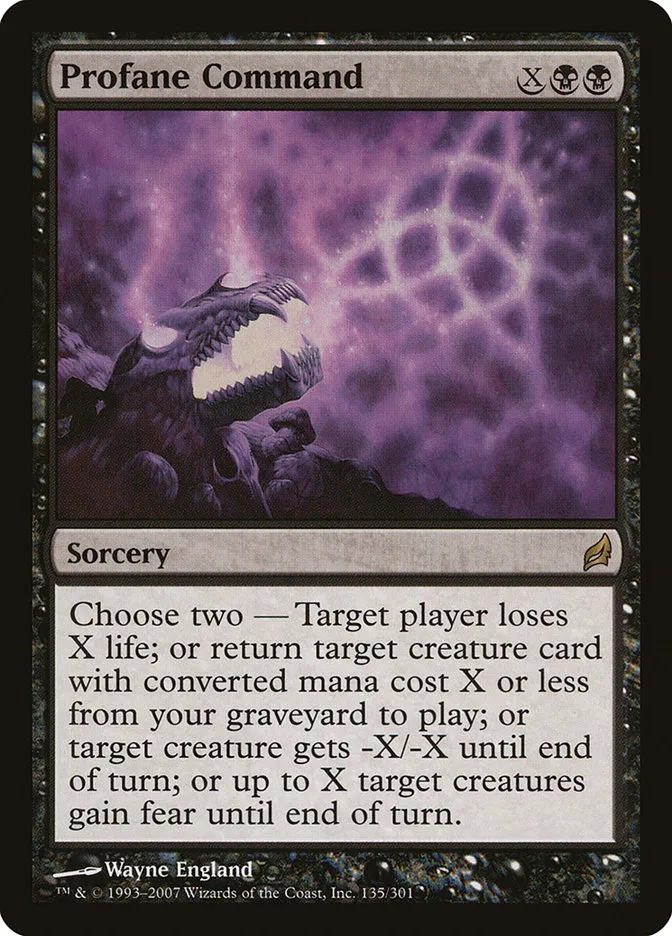 2007 Lorwyn Profane Command rare #135 rare card image