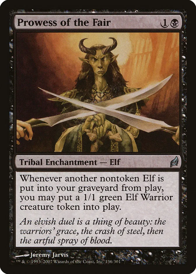 2007 Lorwyn Prowess of the Fair #136 uncommon card image