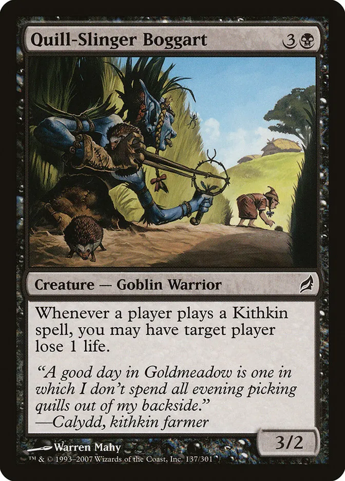 2007 Lorwyn Quill-Slinger Boggart #137 common card image