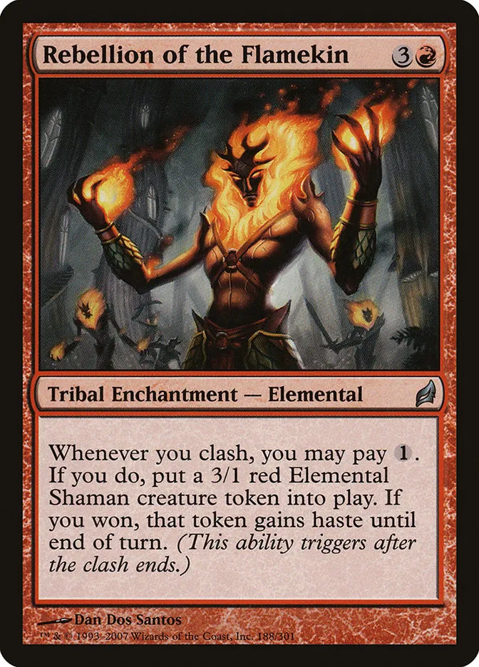 2007 Lorwyn Rebellion of the Flamekin #188 uncommon card image