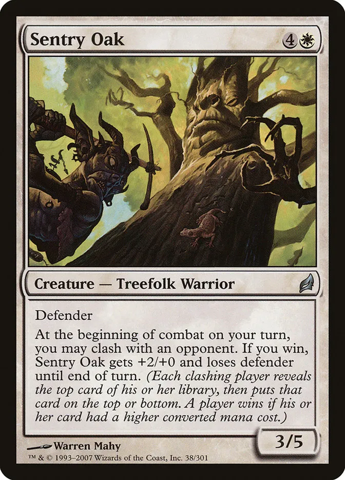 2007 Lorwyn Sentry Oak uncommon #38 uncommon card image