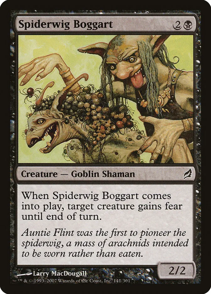 2007 Lorwyn Spiderwig Boggart common #141 common card image