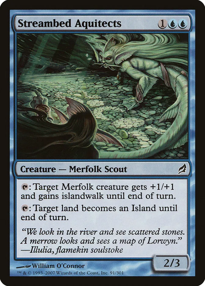 2007 Lorwyn Streambed Aquitects common #91 common card image
