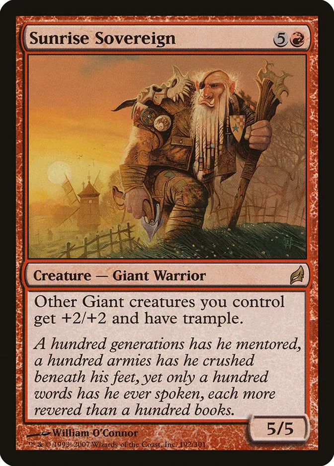 2007 Lorwyn Sunrise Sovereign #192 rare card image