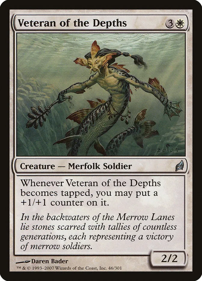 2007 Lorwyn Veteran of the Depths #46 uncommon card image