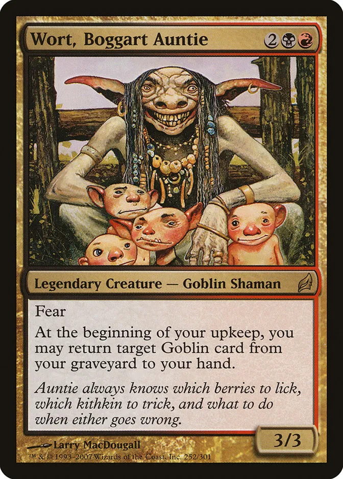 2007 Lorwyn Wort, Boggart Auntie rare #252 rare card image