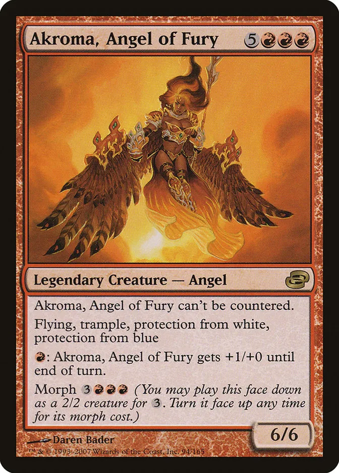2007 Planar Chaos Akroma, Angel of Fury #94 rare card image