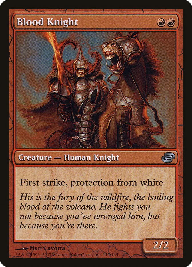 2007 Planar Chaos Blood Knight #115 uncommon card image