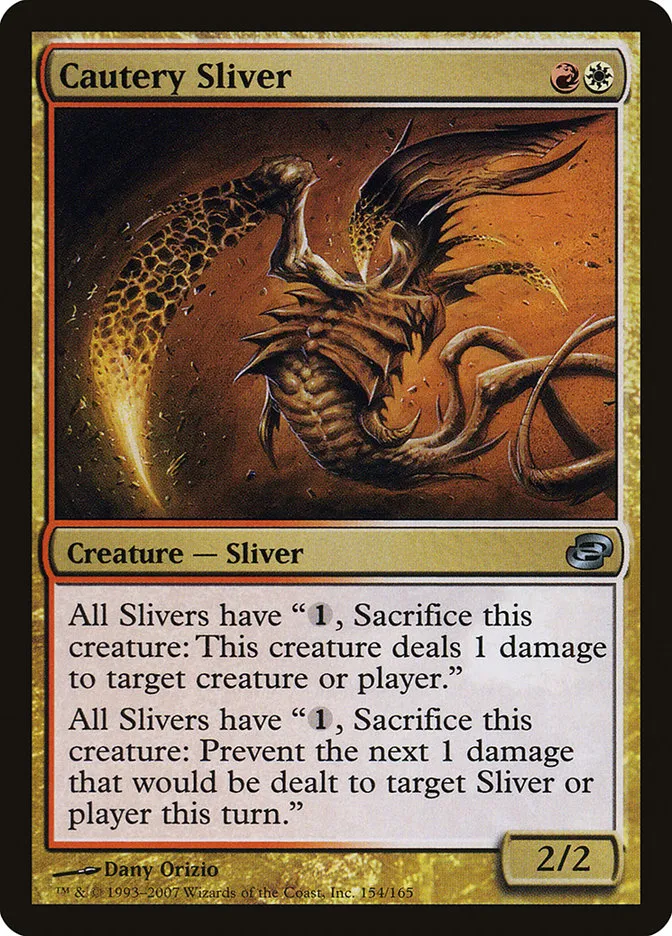 2007 Planar Chaos Cautery Sliver uncommon #154 uncommon card image
