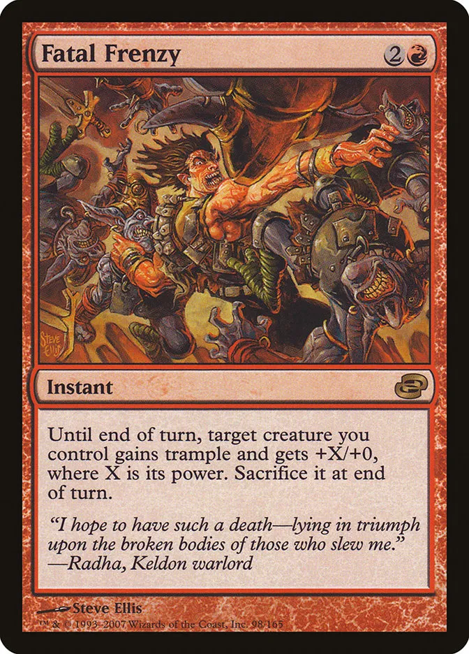 2007 Planar Chaos Fatal Frenzy #98 rare card image