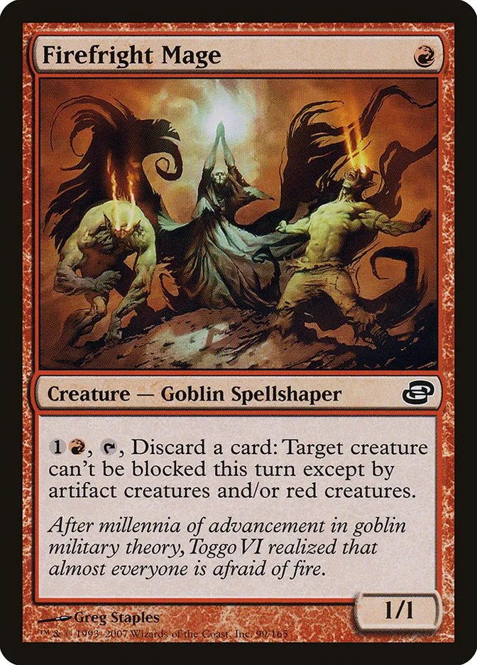 2007 Planar Chaos Firefright Mage common #99 common card image