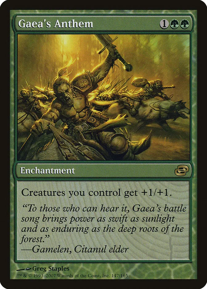 2007 Planar Chaos Gaea's Anthem rare #147 rare card image