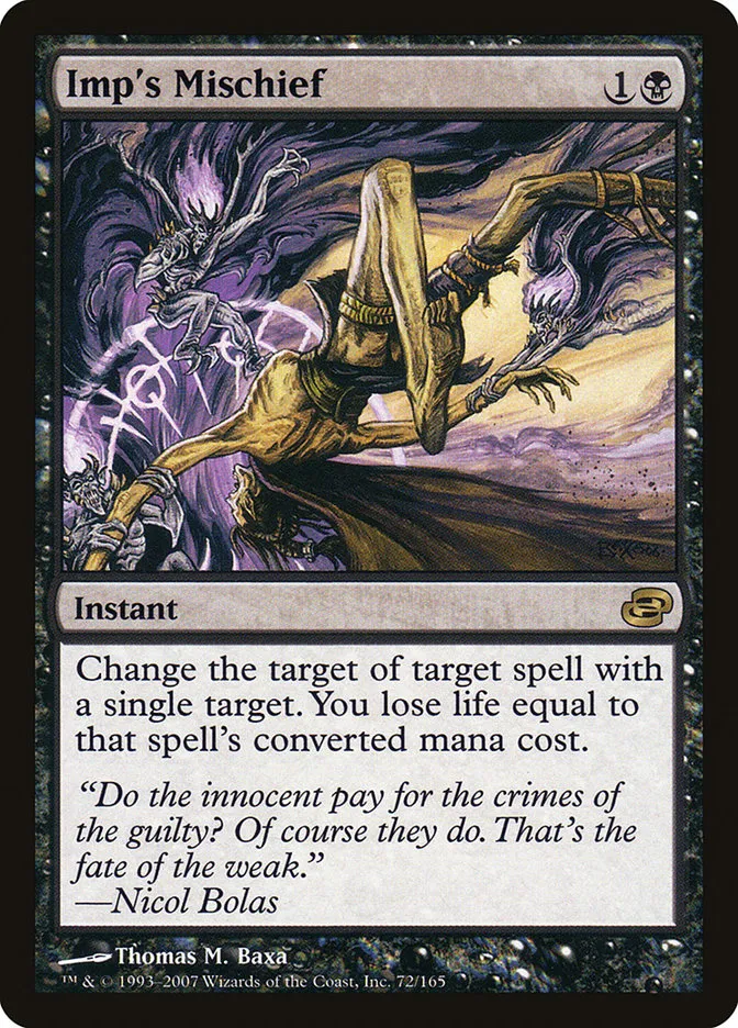 2007 Planar Chaos Imp's Mischief [Foil] rare #72 rare card image
