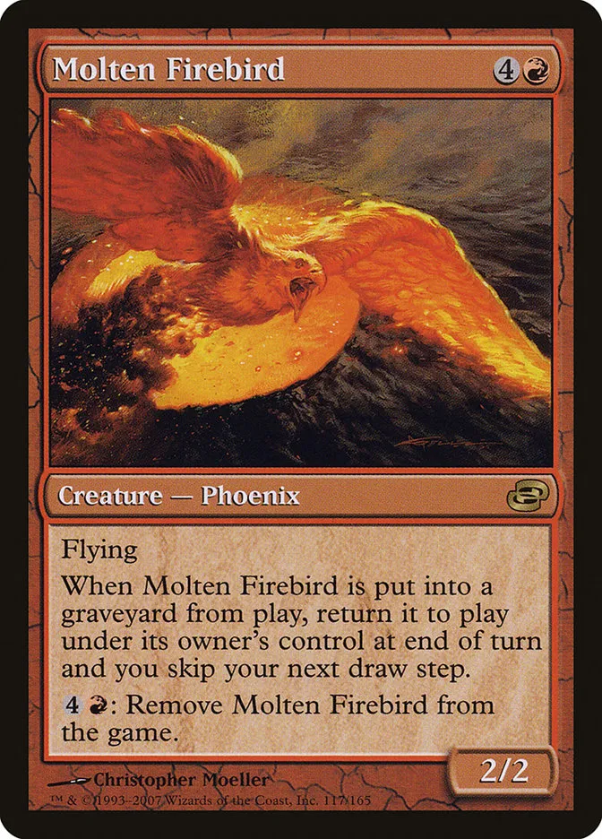 2007 Planar Chaos Molten Firebird #117 rare card image